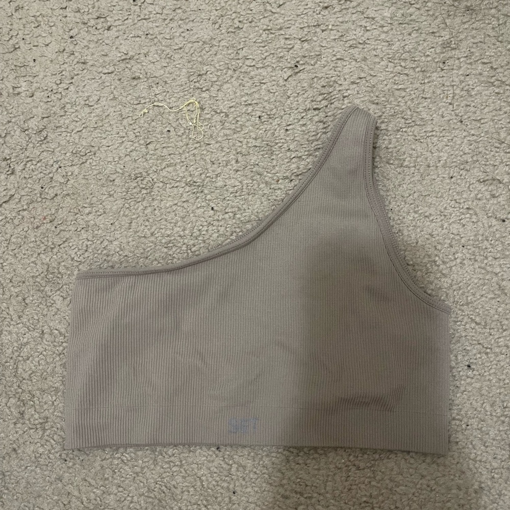 set active sculptflex ribbed one shoulder bra
